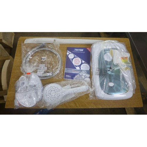 2314 - A Triton Martinique 8.5kw model number MOMTO841 power shower unit, unused in box