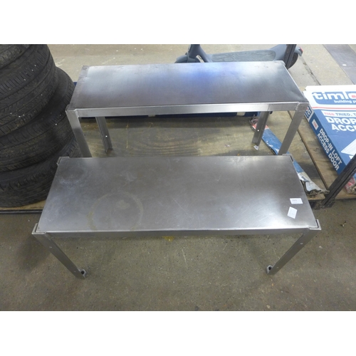 2315 - 2 Stainless steel mini prep tables