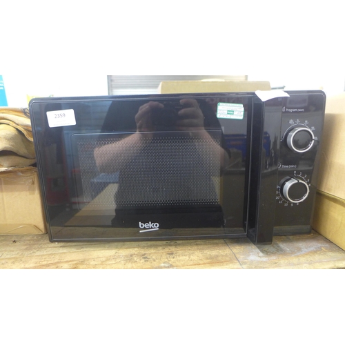 2359 - A Beko black microwave