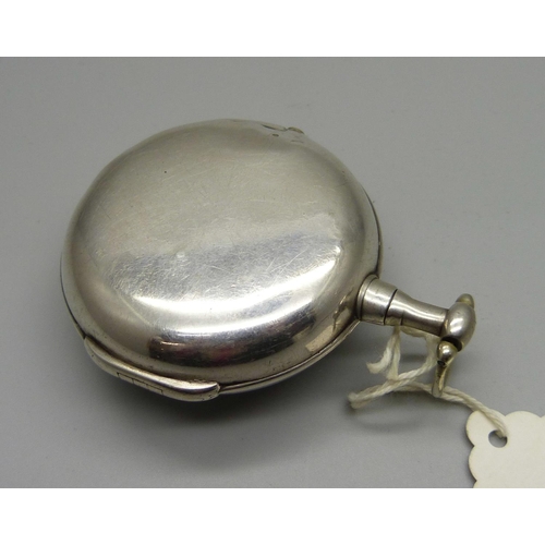 1040 - A silver pair cased verge fusee pocket watch, Birmingham 1808, William Bromley, Halifax