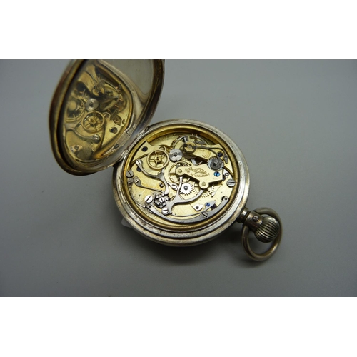 1041 - Two silver cased pocket watches, one West End Watch Co., and one with movement marked The Newmarket ... 