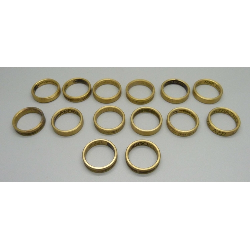 1060 - Assorted band rings