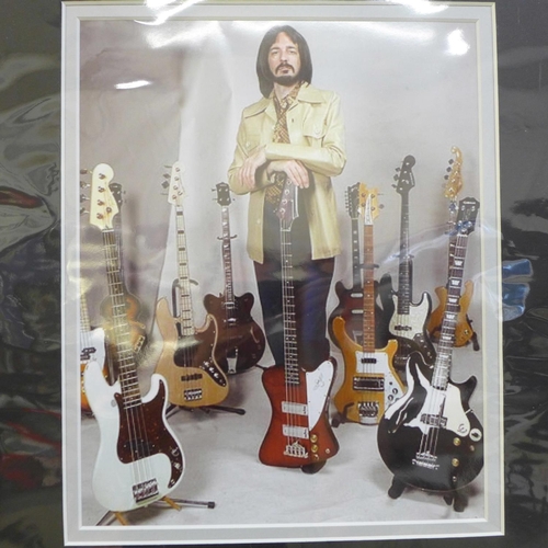 601 - The Who John Entwhistle autographed display