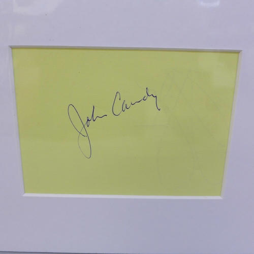 602 - A John Candy autographed display