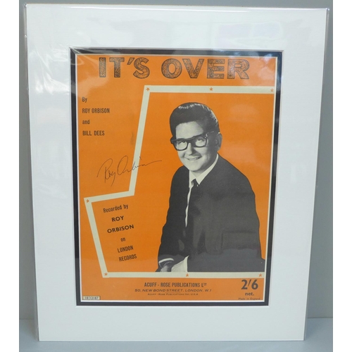 603 - Roy Orbison signed sheet music