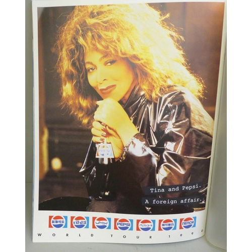 607 - A Tina Turner autographed world tour programme