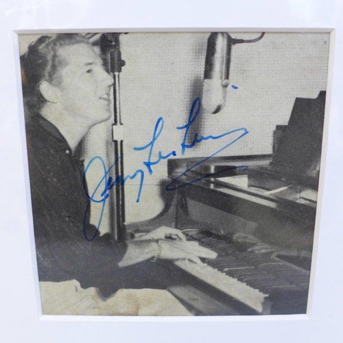 613 - Rock n Roll Jerry Lee Lewis autographed display