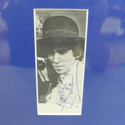 615 - A Rolling Stones Keith Richard autographed display