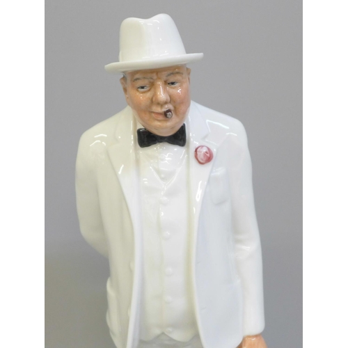 616 - A Royal Doulton figure of Sir Winston Churchill, boxed