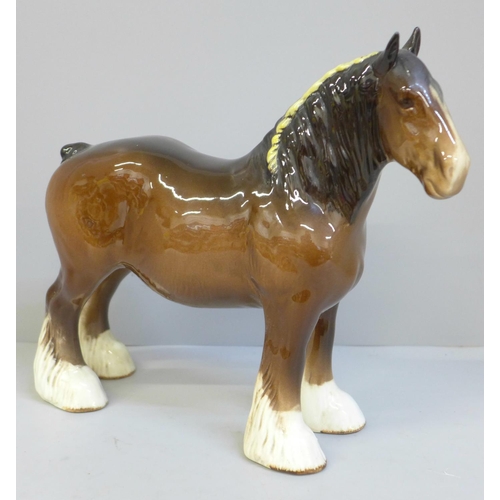 619 - A Beswick shire horse