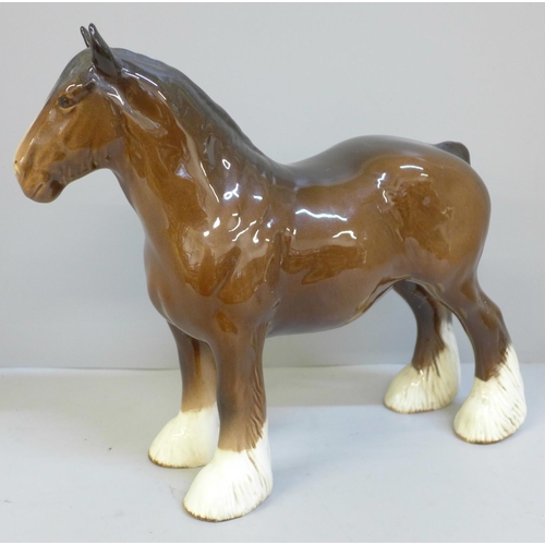 619 - A Beswick shire horse