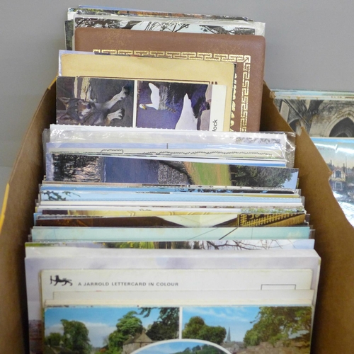 647 - Postcards; a box of Derbyshire postcards, vintage to modern