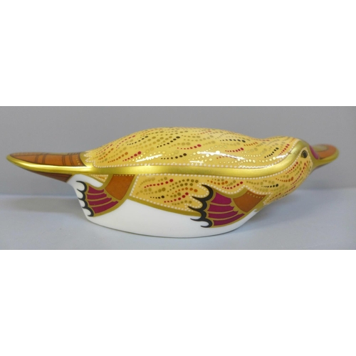 665 - A Royal Crown Derby Duck Billed Platypus paperweight