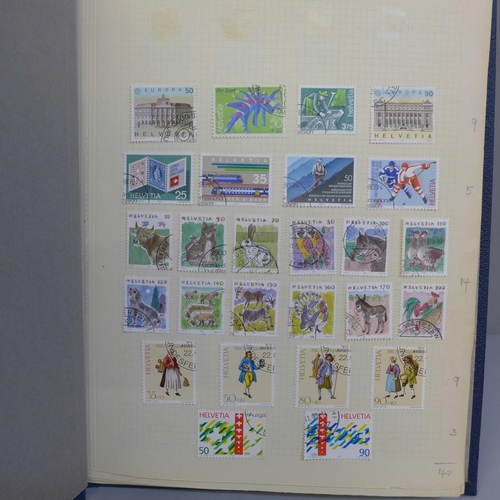 679 - Stamps; an album of fine used Switzerland stamps from the period 1989-2011, many in sets and catalog... 