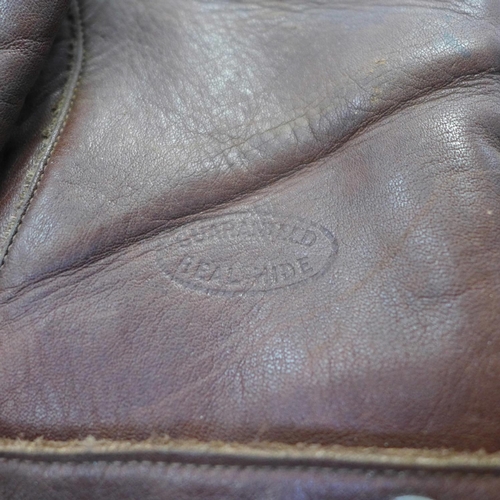 685 - A pair of leather motorbike or aviation gloves by Wareing Glove