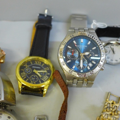 687 - A bag of wristwatches including Sekonda and Ice