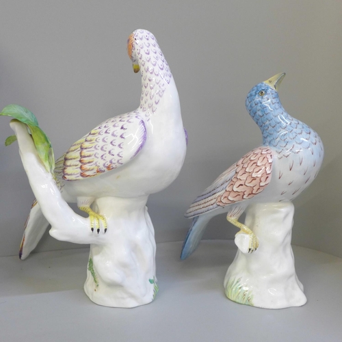 699 - Four assorted Crown Staffordshire birds by Doubell Miller