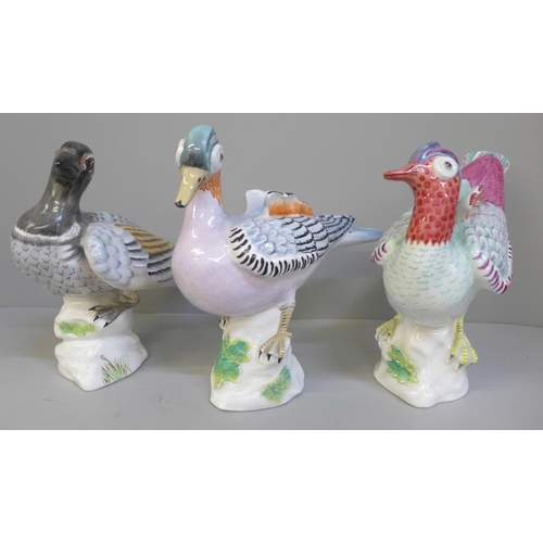 707 - Three Crown Staffordshire ducks by Doubell Miller