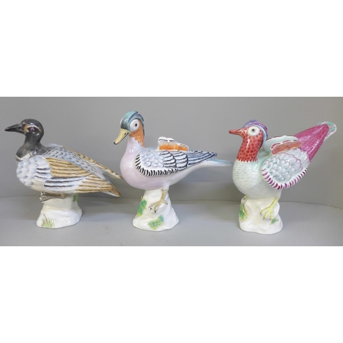 707 - Three Crown Staffordshire ducks by Doubell Miller