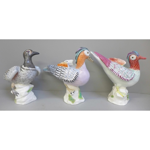 707 - Three Crown Staffordshire ducks by Doubell Miller