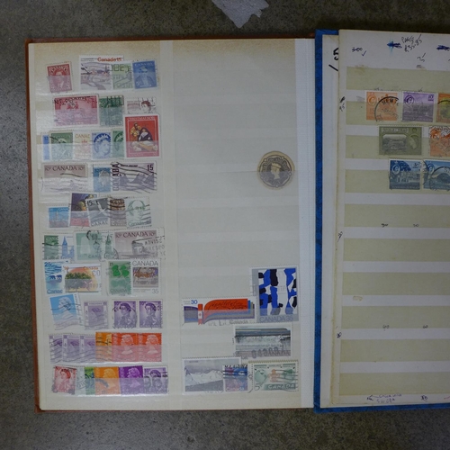 729 - Stamps; a box of stamps, covers, etc., loose and in albums