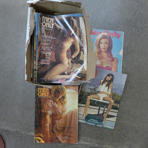 730 - A collection of vintage 1970s Men Only magazines