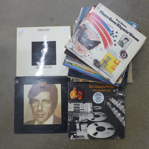 731 - Rock and pop LP records, Kate Bush, Leonard Cohen, Pentangle, Ten Years After, The Kinks, The Runawa... 