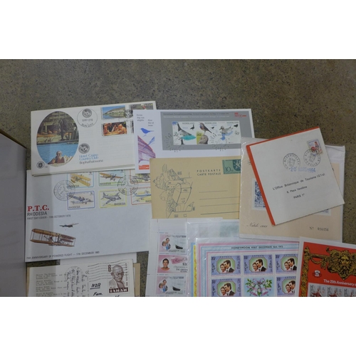 737 - Stamps; a box of stamps, covers, etc.