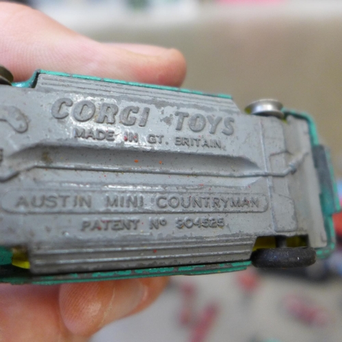 741 - A collection of Lesney, Corgi and Dinky die-cast model vehicles, playworn