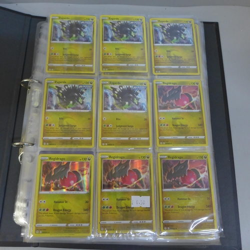 763 - 225 Holographic Pokemon cards in folder in sleeves