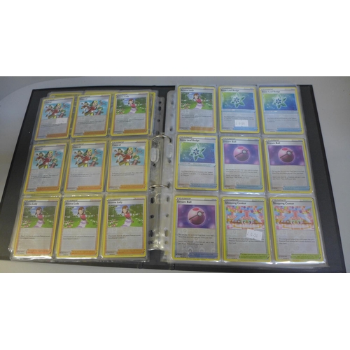 763 - 225 Holographic Pokemon cards in folder in sleeves