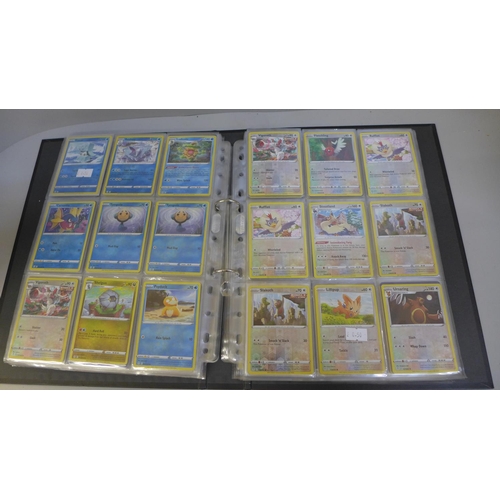 763 - 225 Holographic Pokemon cards in folder in sleeves