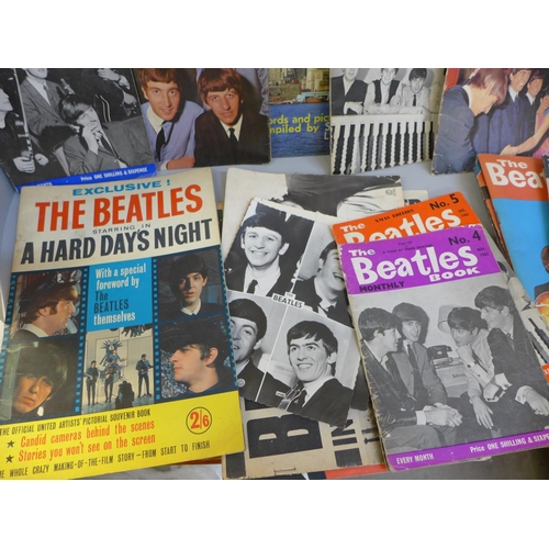 764 - The Beatles ephemera including 1960s magazines, photographs, sheet music monthly, etc. (23)