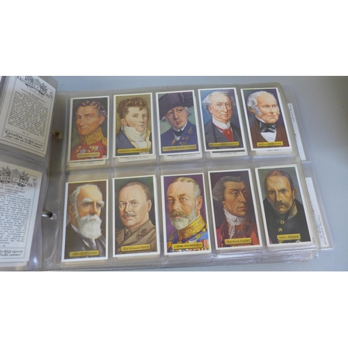 766 - Cigarette cards; ten complete sets of cigarette cards in album, including Mitchells Clan Tartans, Ar... 