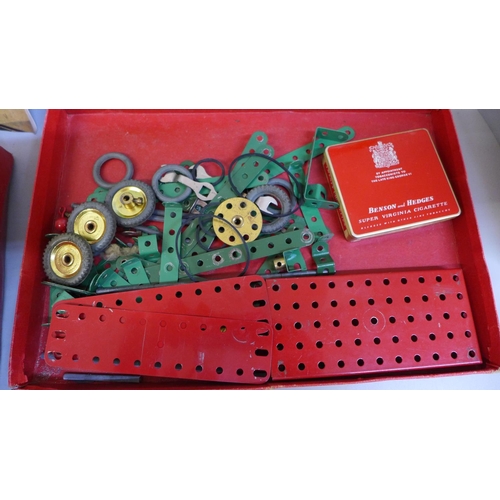 768 - A Meccano No. 1 part set, boxed and a collection of Meccano magazines, 1950s and 1960s