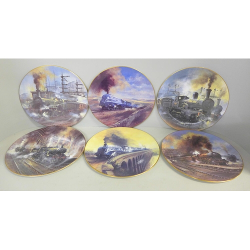 789 - Six collectors plates, Caverswall limited edition locomotive plates, details to the back by the arti... 