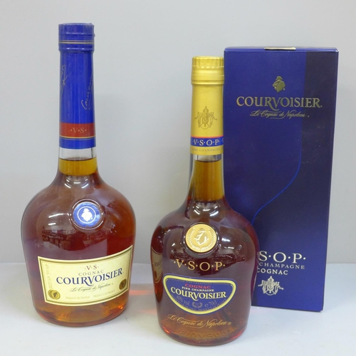 816 - Two bottles of Courvoisier brandy