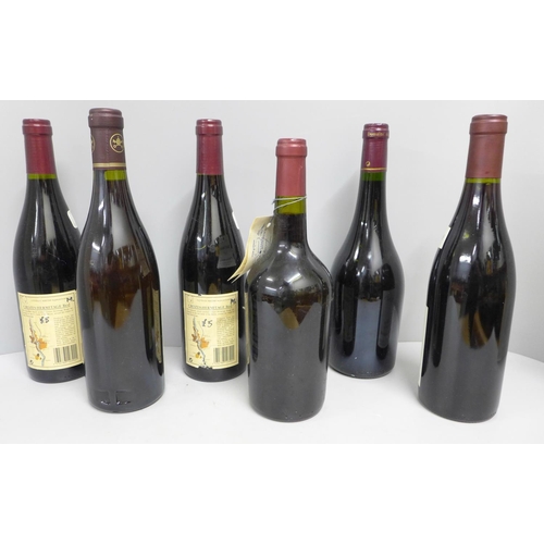 822 - Two bottles of Les Perdrigolles Crozes-Hermitage 1998, a bottle of Vielles Vignes Vielle Julienne, C... 