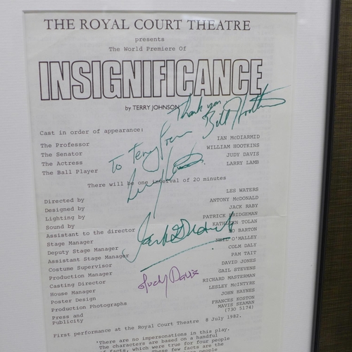 831 - A Star Wars autographed display by William Hootkins (Parkins) and Ian McDiarmid (Anton)