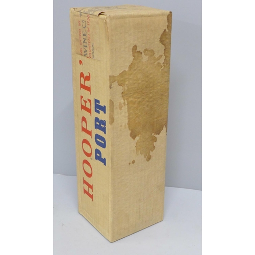 832 - A vintage bottle of Hooper's Port, 1937, still sealed in box