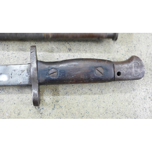 845 - A WWI Wilkinson bayonet and scabbard