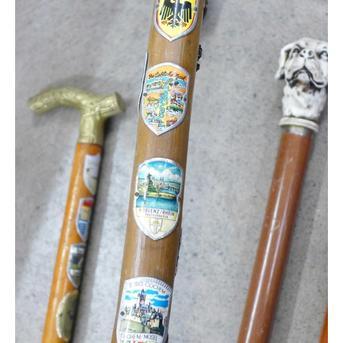 848 - Four walking sticks