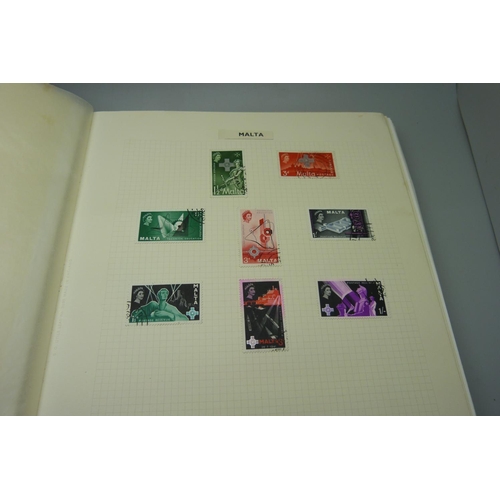 859 - Stamps; The Utile Hinged Leaf Album of Commonwealth mint and used stamps, J to V and Channel Islands