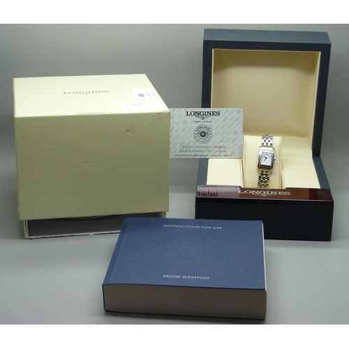 889 - A lady's Longines wristwatch, boxed