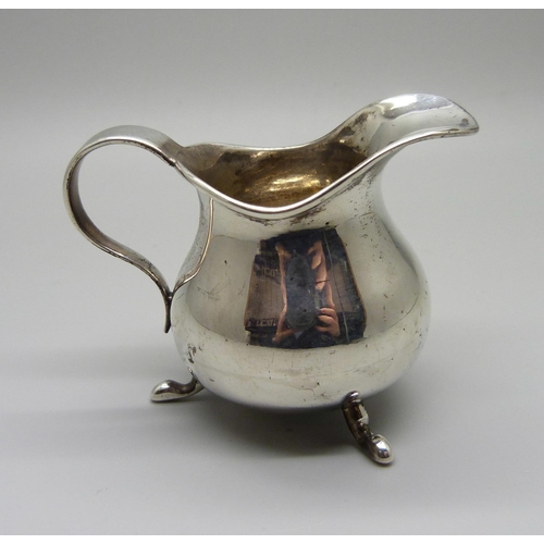 899 - A small Victorian silver jug, Birmingham 1858, George Unite, 52g