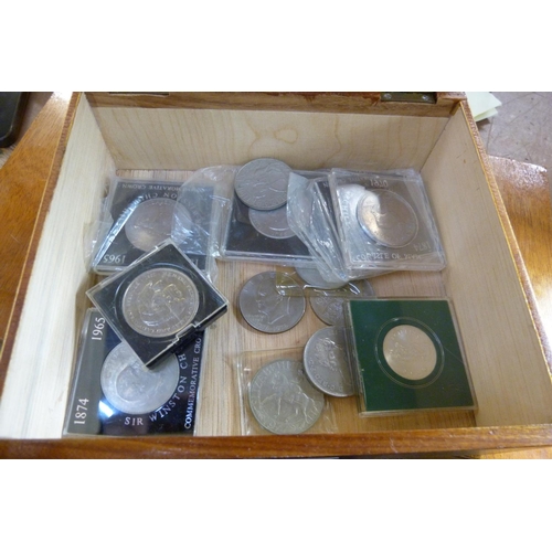 944 - Twenty-one mainly UK coin sets and a collection of commemorative crowns