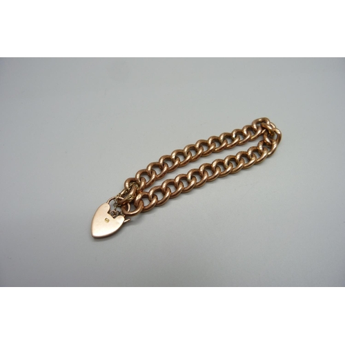 982 - A 9ct gold bracelet, 14.8g