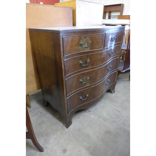 117 - A Regency style mahogany serpentine chest of drawers