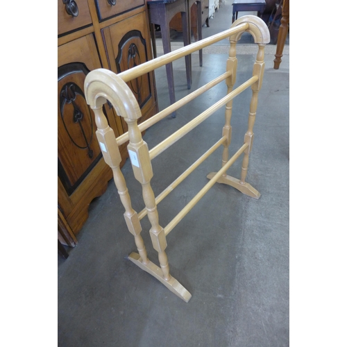 145 - A beech towel rail