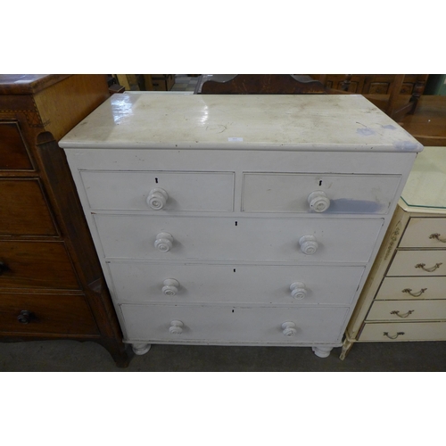 167 - A Victorian painted pine chest of drawers